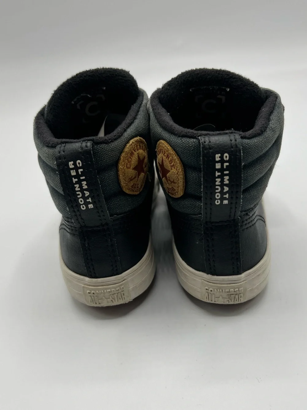 Converse Kids Black High-Top Sneakers with White Toe Caps